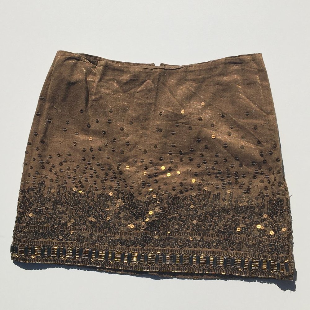 🔥Jennifer Lopez Mini Skirt Gold Sequin Beaded🔥